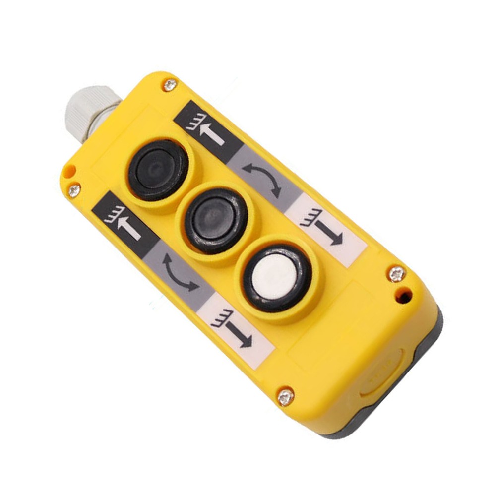 Crane Trailer Hoist Push Button Switch, 3 Button Industrial Remote Control c2