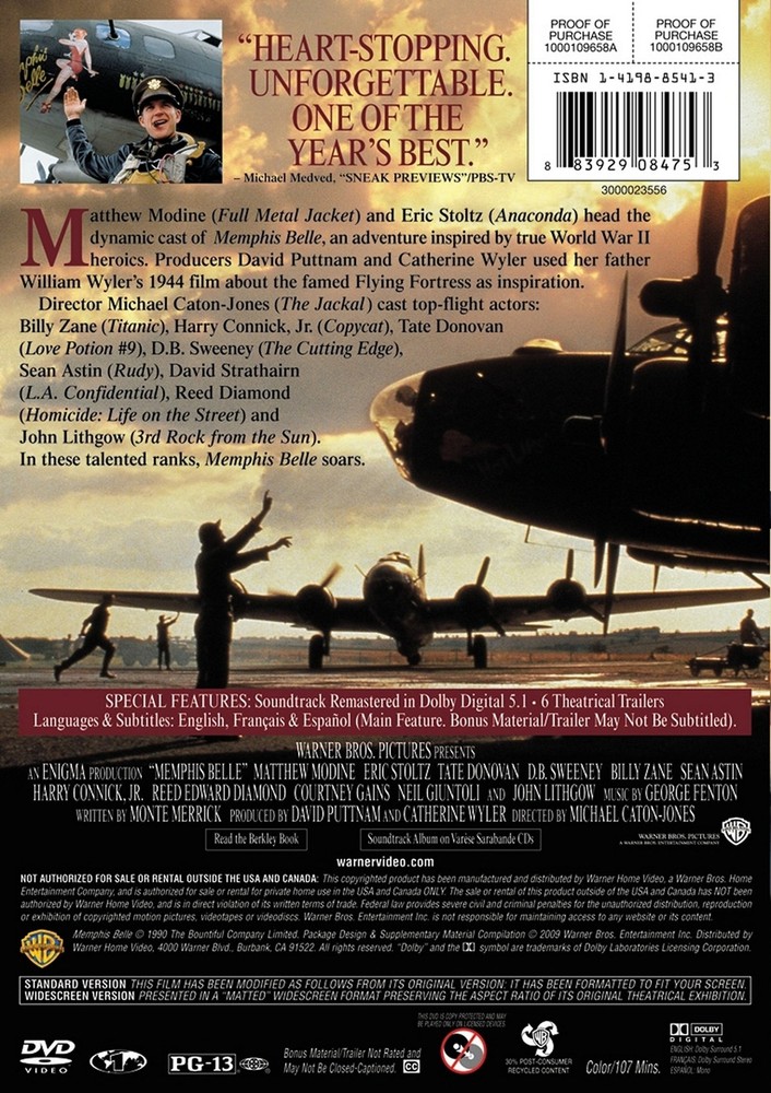 Memphis Belle DVD NEW