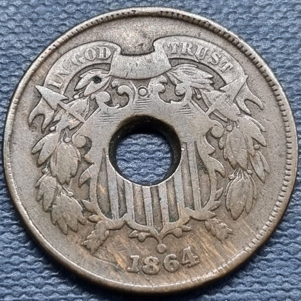 1864 Two Cent 2c Nice Grade Details #100888