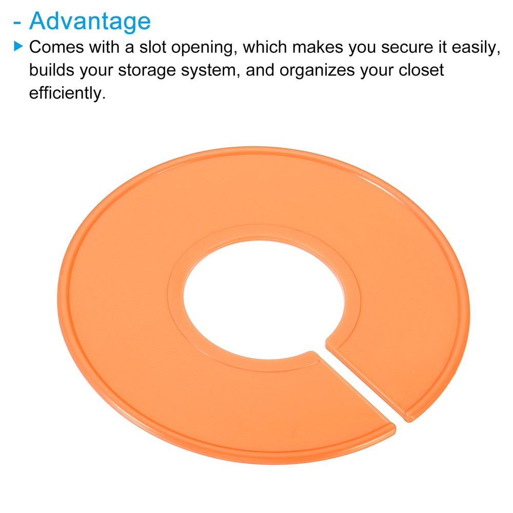 Divider clothes, 12 pcs labels round sorting separator, orange