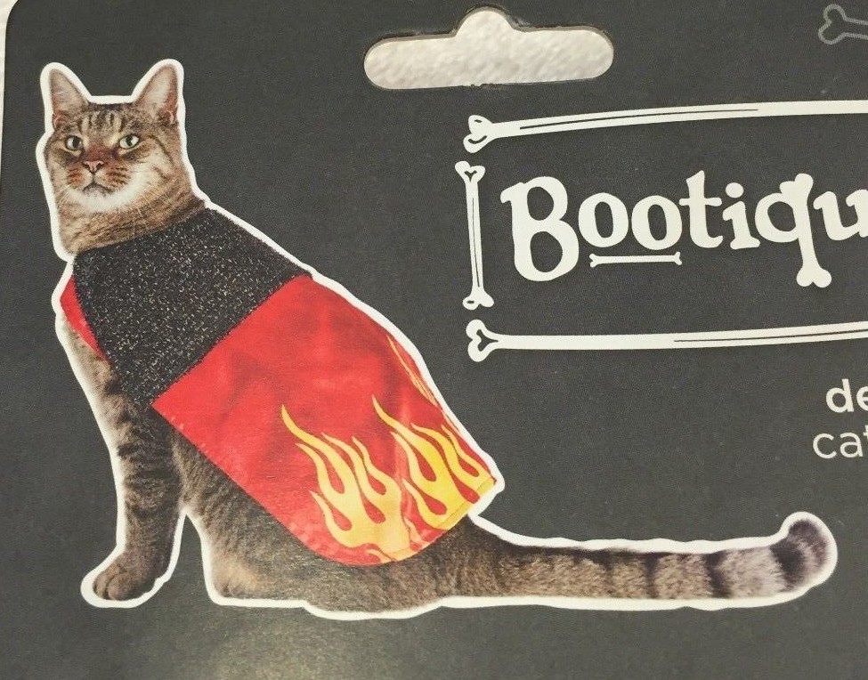 Devilish Cat Cape - One Size - Red Fire - AdjNeck - Bootique - Halloween- NWT