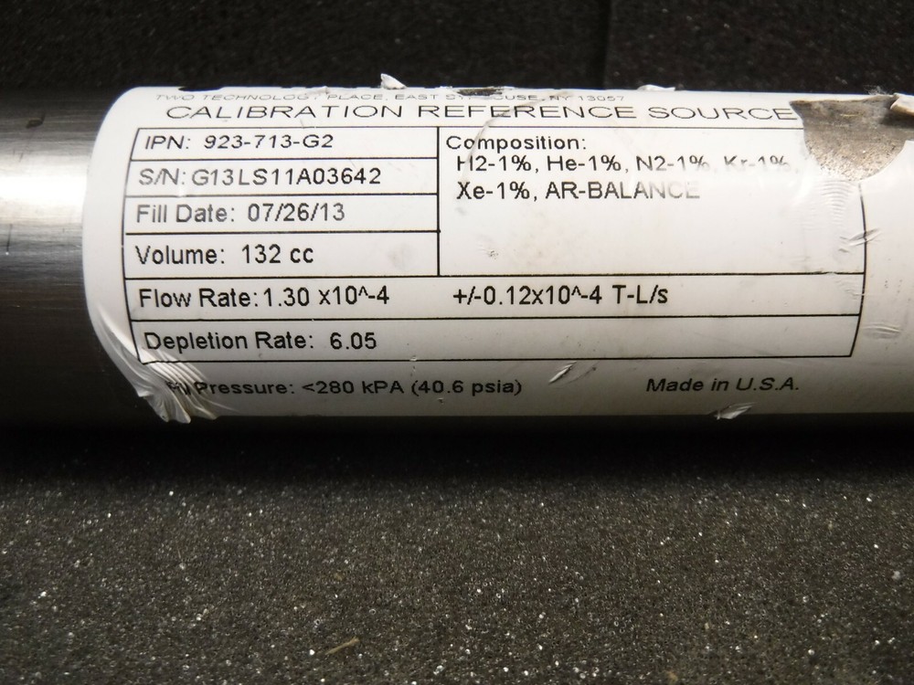 INFICON 923-713-G2 CALIBRATION REFERENCE SOURCE