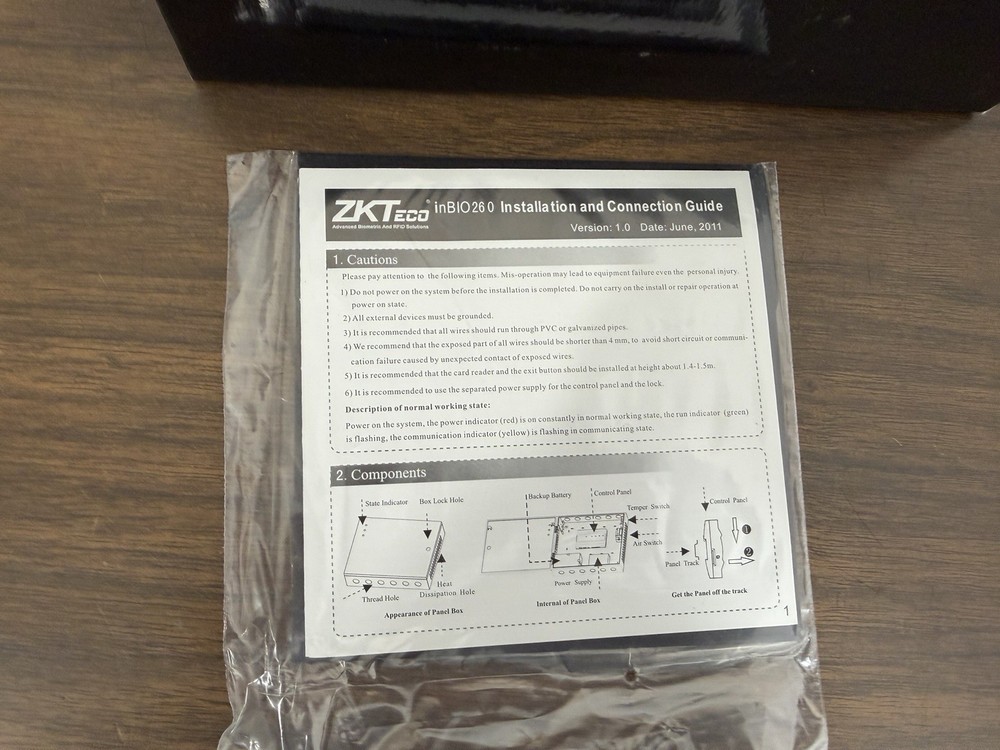 ZKTECO inBIO260 ACCESS CONTROL PANEL