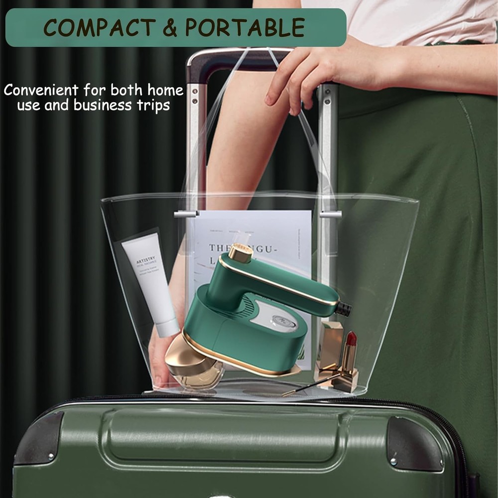 Handheld Electric Iron: White Foldable Style – Perfect for Small Spaces
