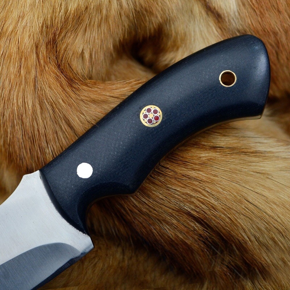 Handmade Fixed Blade Hunting Knife D2 Steel Razor Sharp Edge Camping Gear