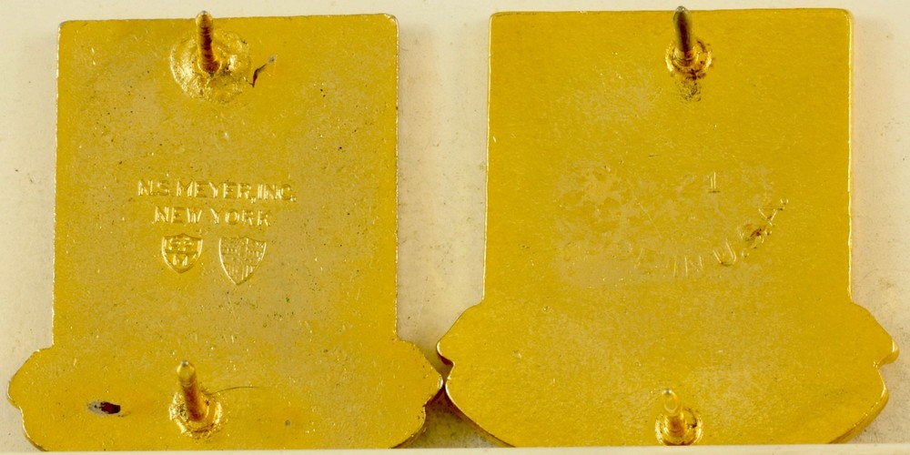 PAIR 72nd Armor Crest DI/DUI CB S21/NS Meyer HM VARIATIONS