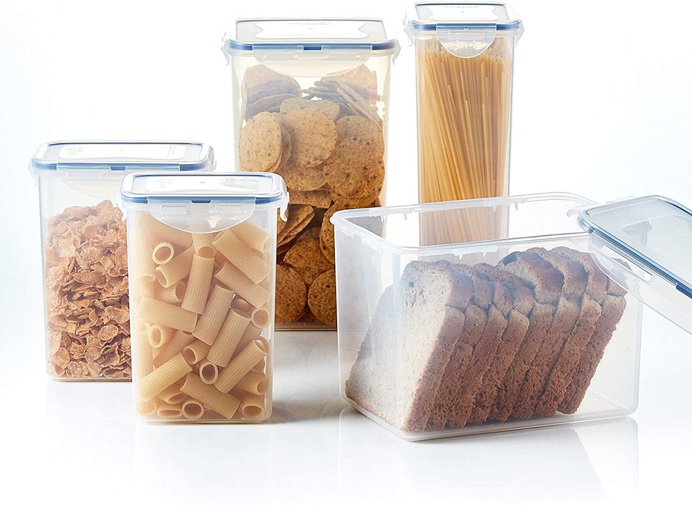 Lock & Lock Easy-Essentials Square Pantry Storage Container, 18.5 Cup