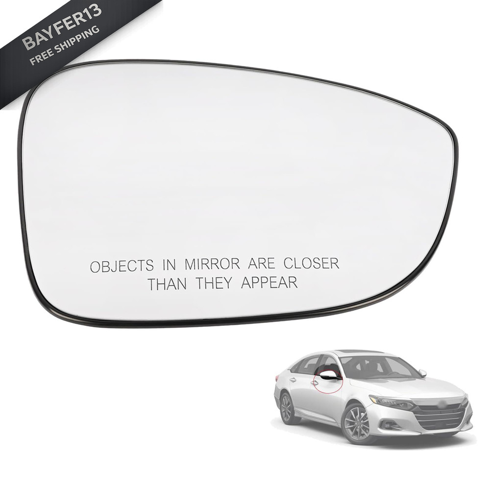 Magimaker Right Passenger Side Mirror Glass with Side, Black