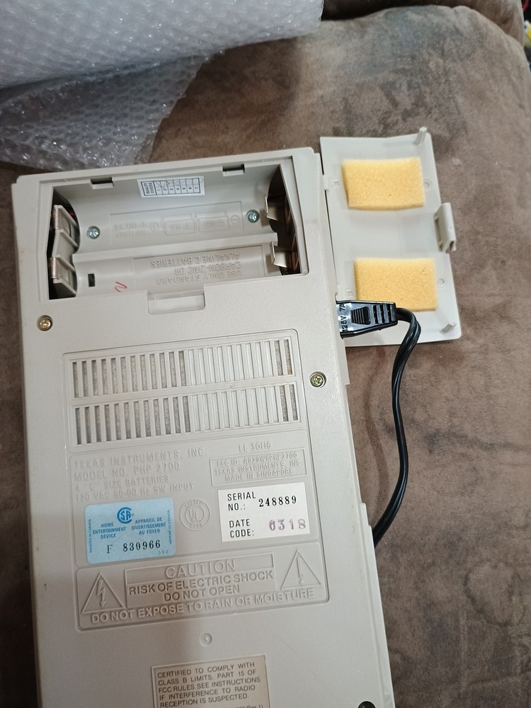 Cassette Player Texas Instruments Program Recorder Model Works