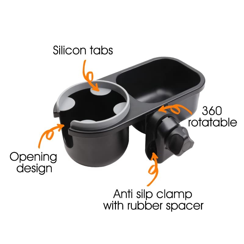 Universal Snack Tray for Stroller with Stroller Cup Holder, Universal Strolle...