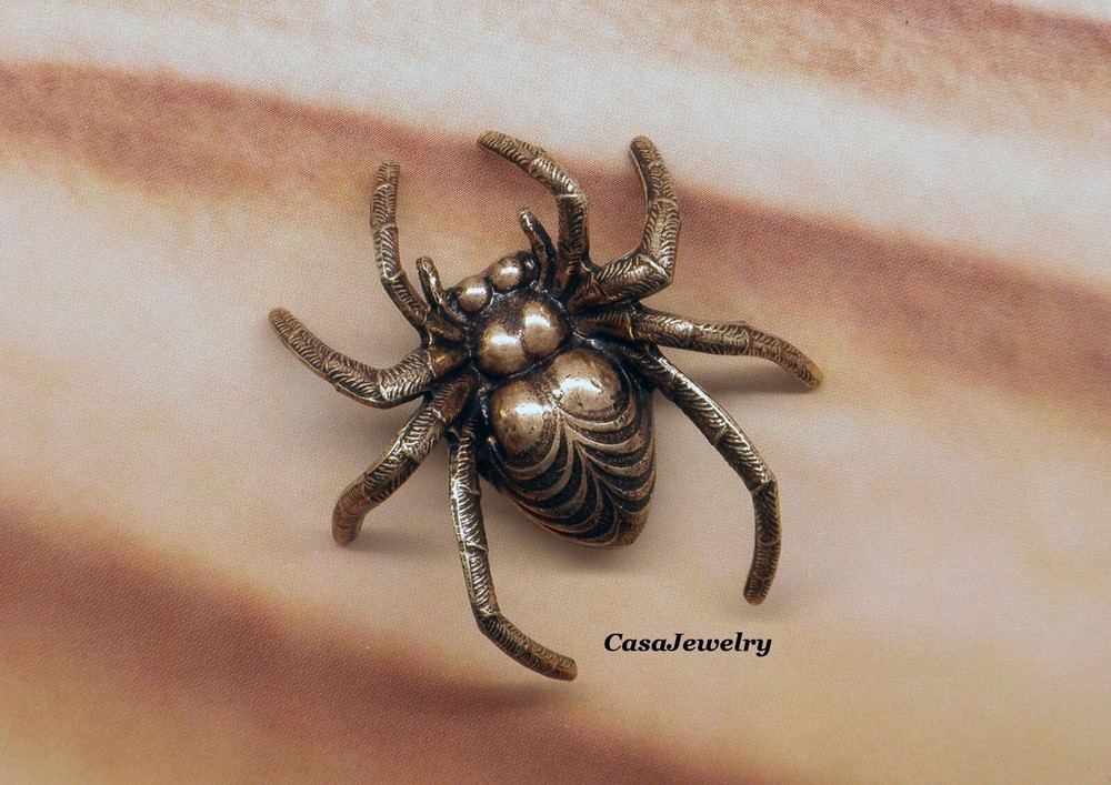 #4133 SMALL ANTIQUED GOLD SPIDER COMPONENT - 1 Pc