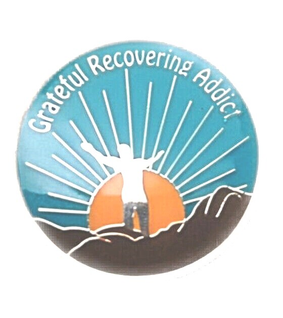 Narcotics Anonymous GRATEFUL ADDICT TRIPLATE Recovery MEDALLION