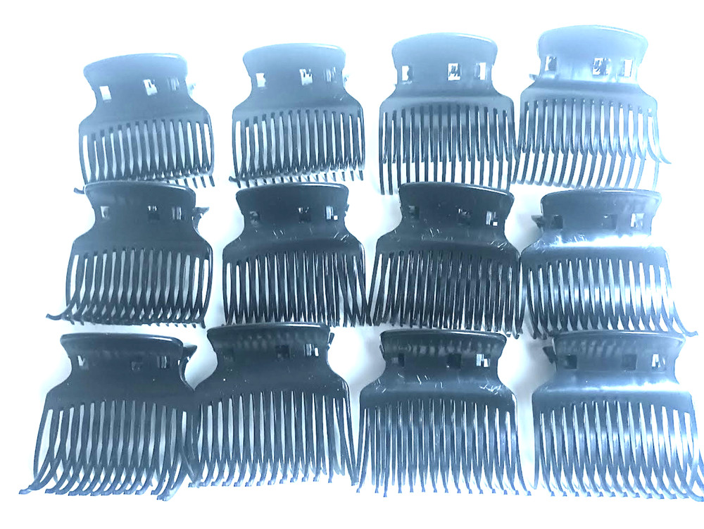 12 Pieces Hot Roller Hair Curler Claw Clips Replacement for Small, Medium, Large