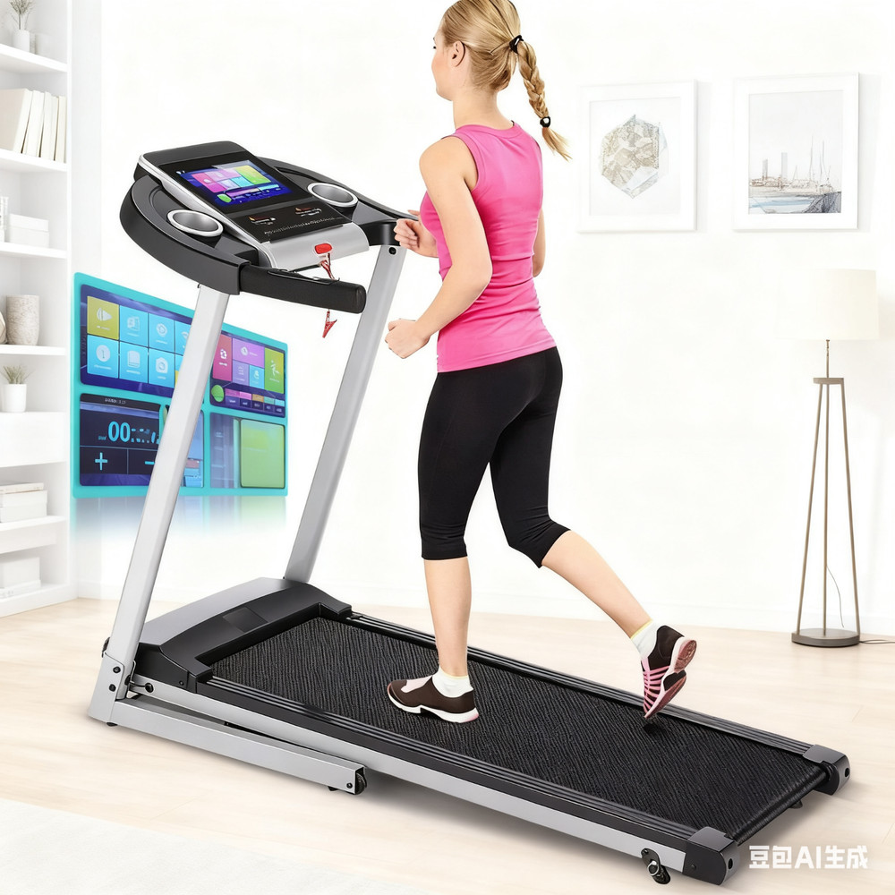 3.25HP Electric Treadmill Folding Running Machine w/10'' Touchable Screen 9mph