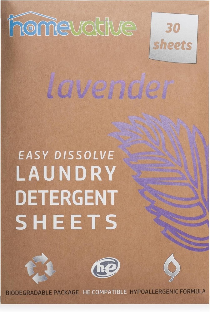 Laundry Deternt Sheets, 30 Sheets, Up to 60 Loads, Easy