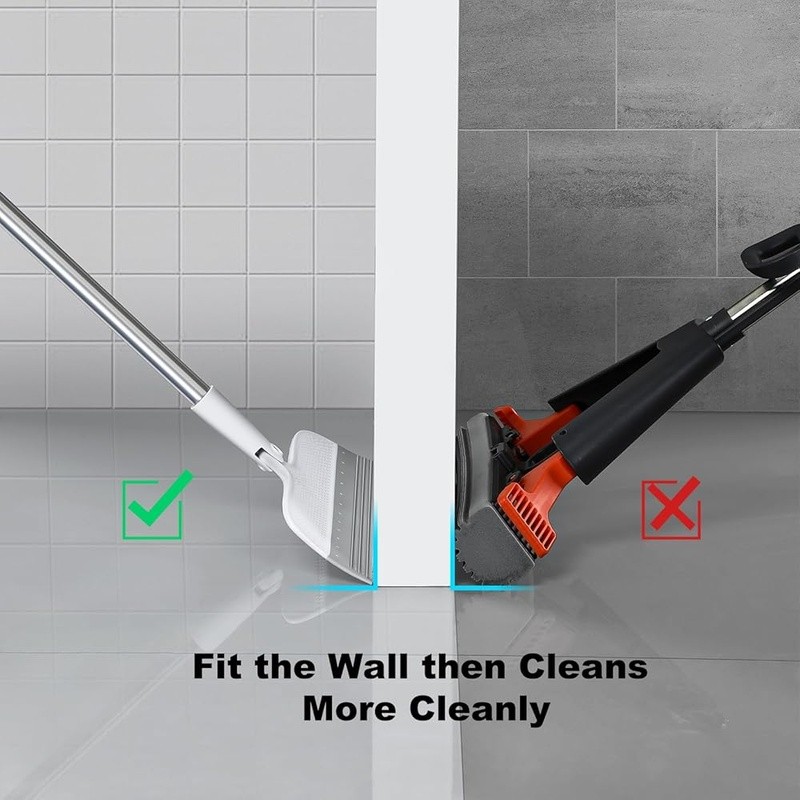 Rubber Broom Pet Hair Removal Squeegee Cleaning Tool Multi-Surface Use