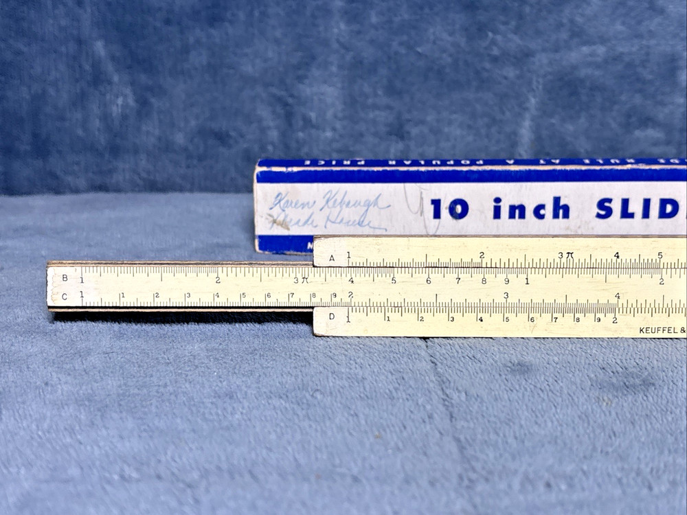 ENGINEERING INSTRUMENTS INC 10" SLIDE RULE W/ BOX