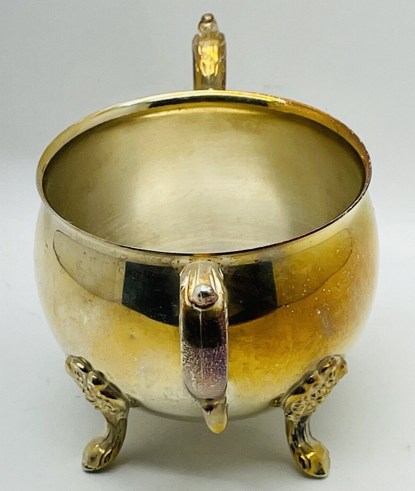 Leonard Silverplate 4 footed dual handles sugar bowl.
