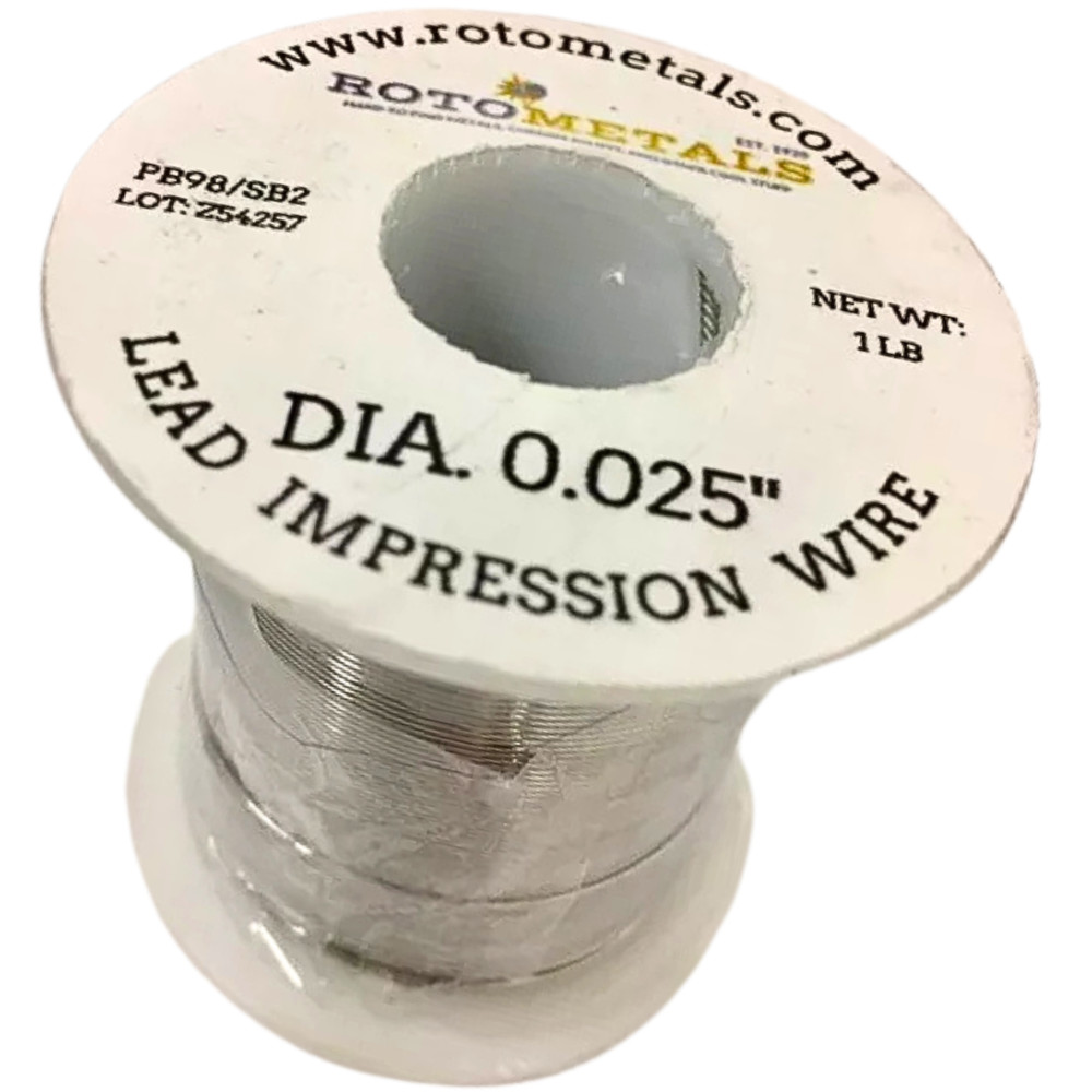 Lead Impresion Wire - .025 inch Diameter - 1 Pound Spool