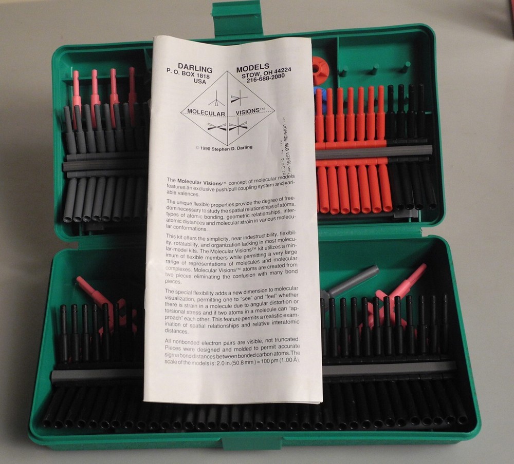 Flexible Stereo Chemistry Atom Molecular Model Kit & Instructions A few Missing