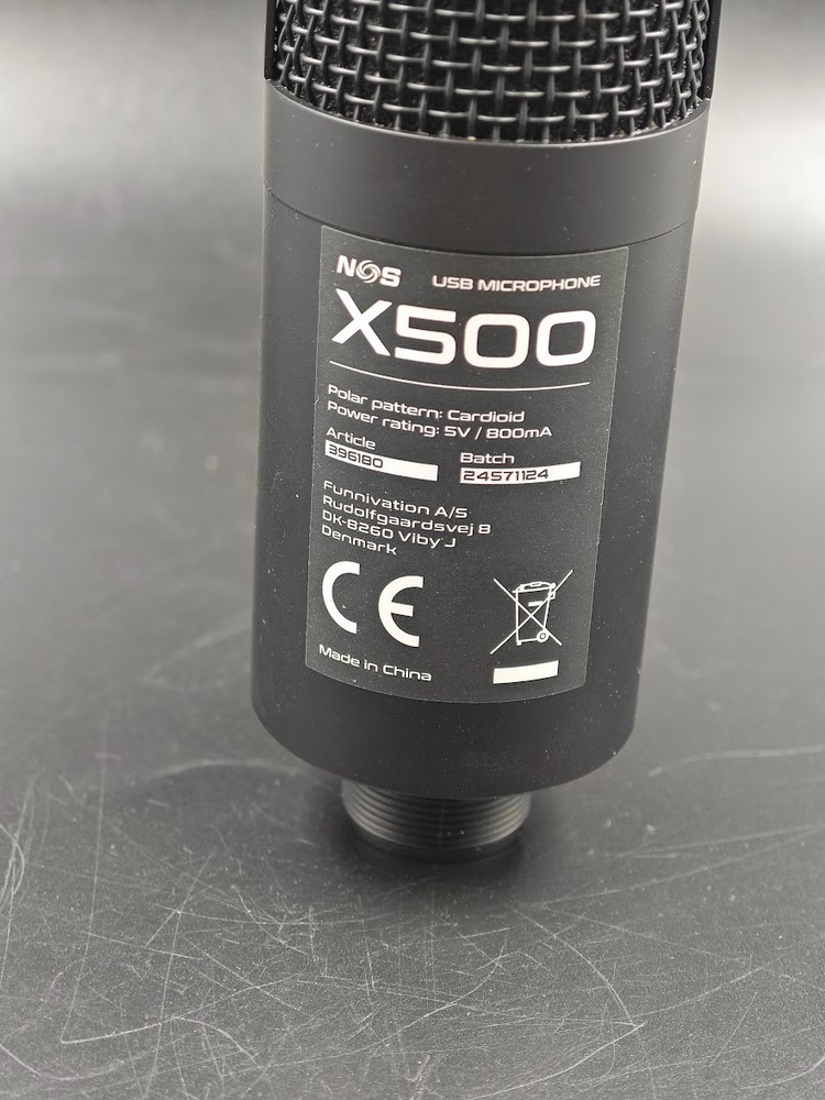 NOS X500 USB Microphone Boom Black Used Working