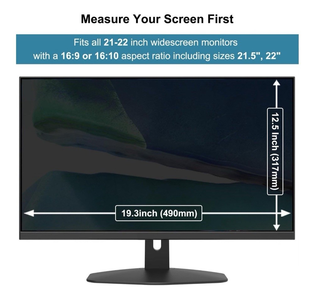 Hanging 21-22 Inch Computer Privacy Screen Filter