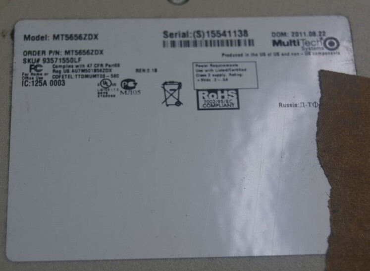 MULTI TECH MT5656ZDX MultiModem ZDX V.92 Data/Fax Modem 56KBPS