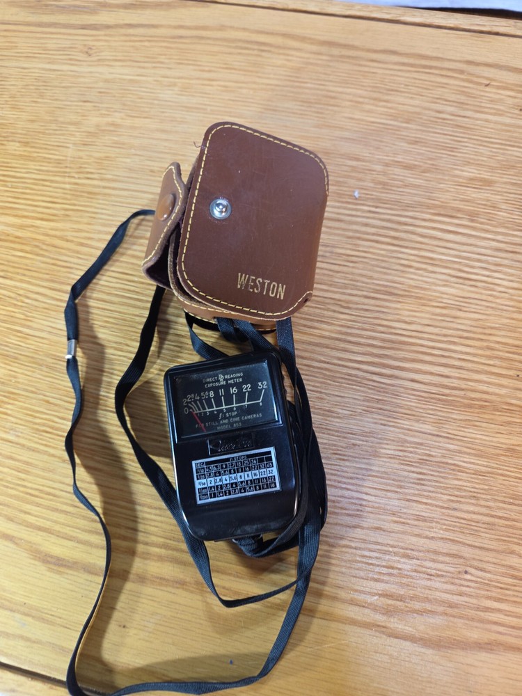 Weston Model 853 Vintage Light Exposure Meter Leather Case