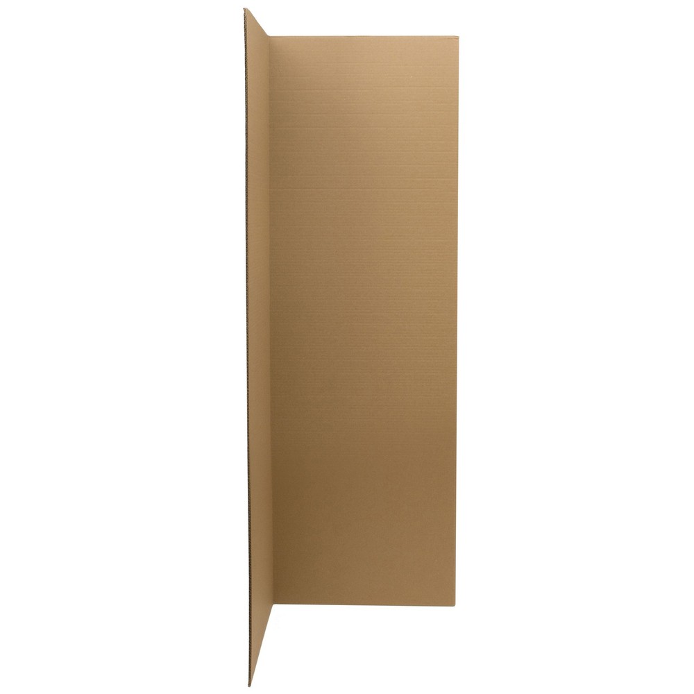 4 ft. Short Brown Temporary Cardboard Folding Screen - 3 Panels