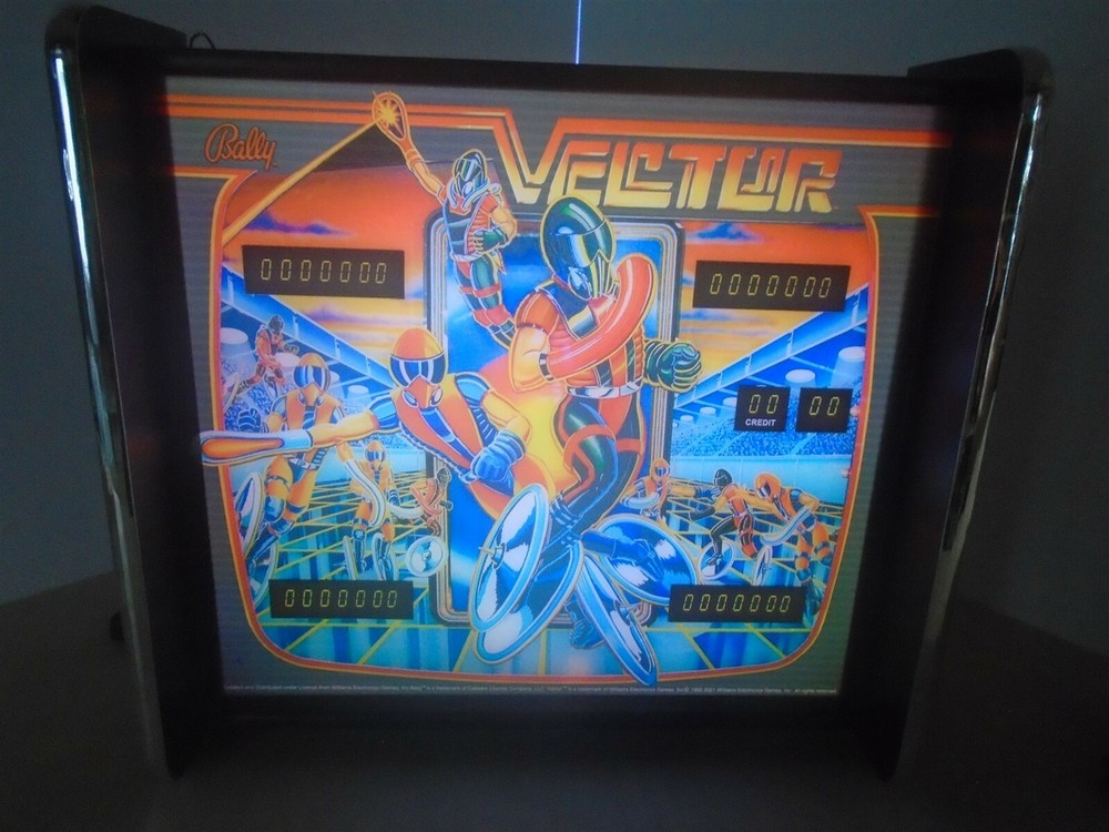 Bally Vector Pinball Head LED Display light box