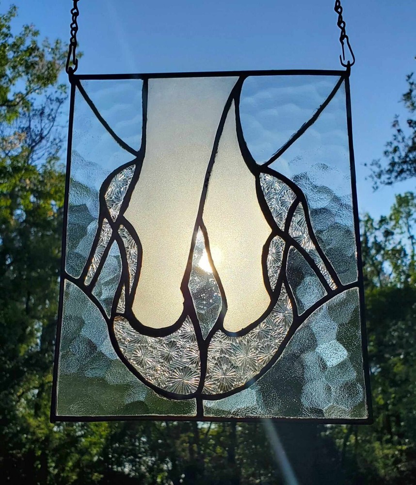 Stained Glass Artwork "Crystal Heels"