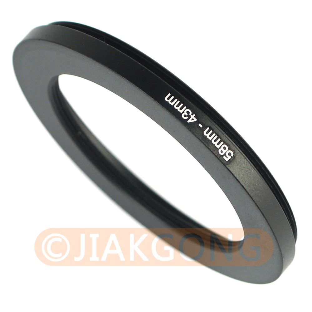 58mm-43mm 58-43 Step Down Filter Ring Stepping Adapter