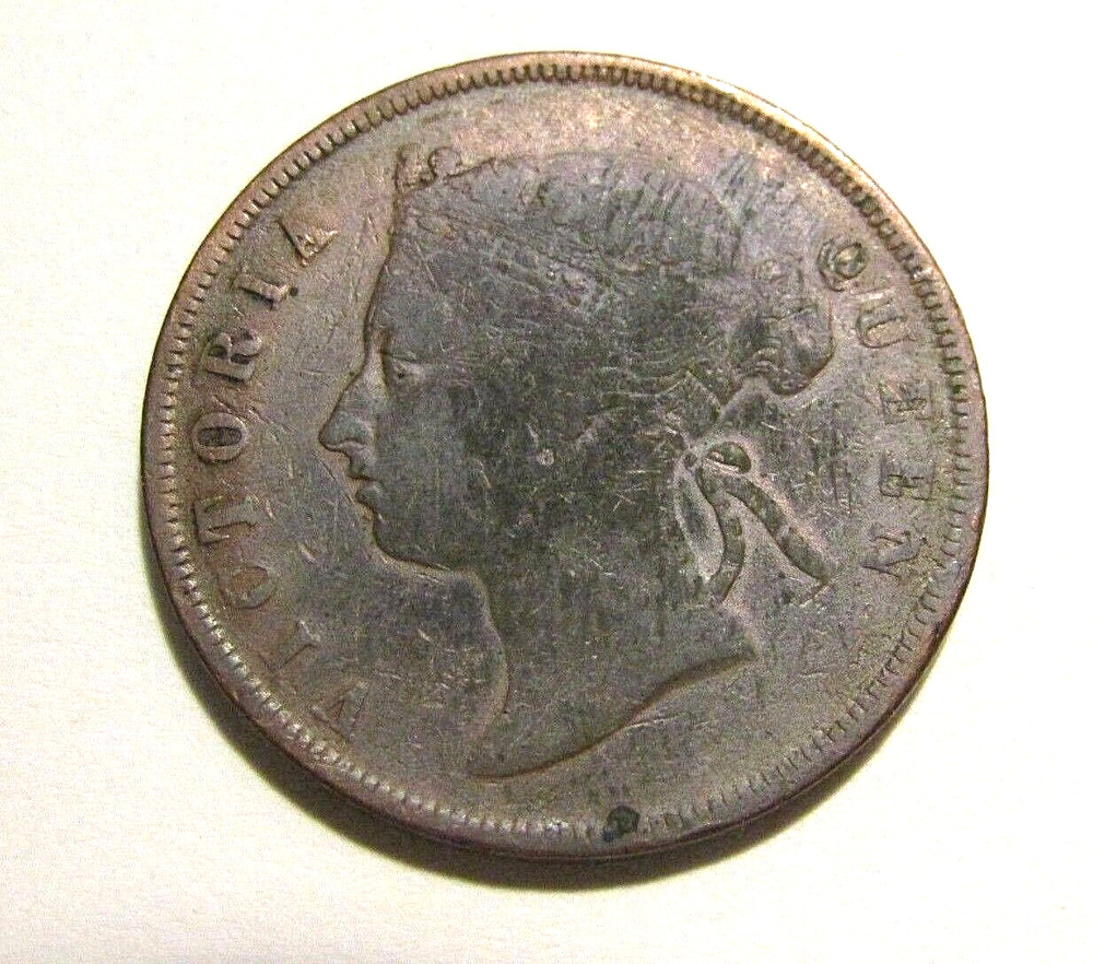 Straits Settlements 1886 1 Cent Old Coin