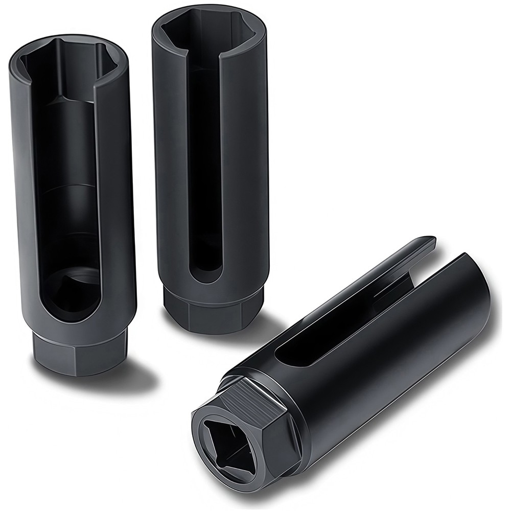 4pcs O2 Oxygen Sensor Socket Wrench Removal Tool 3/8" 1/2" Drive x 7/8" 22mm Set