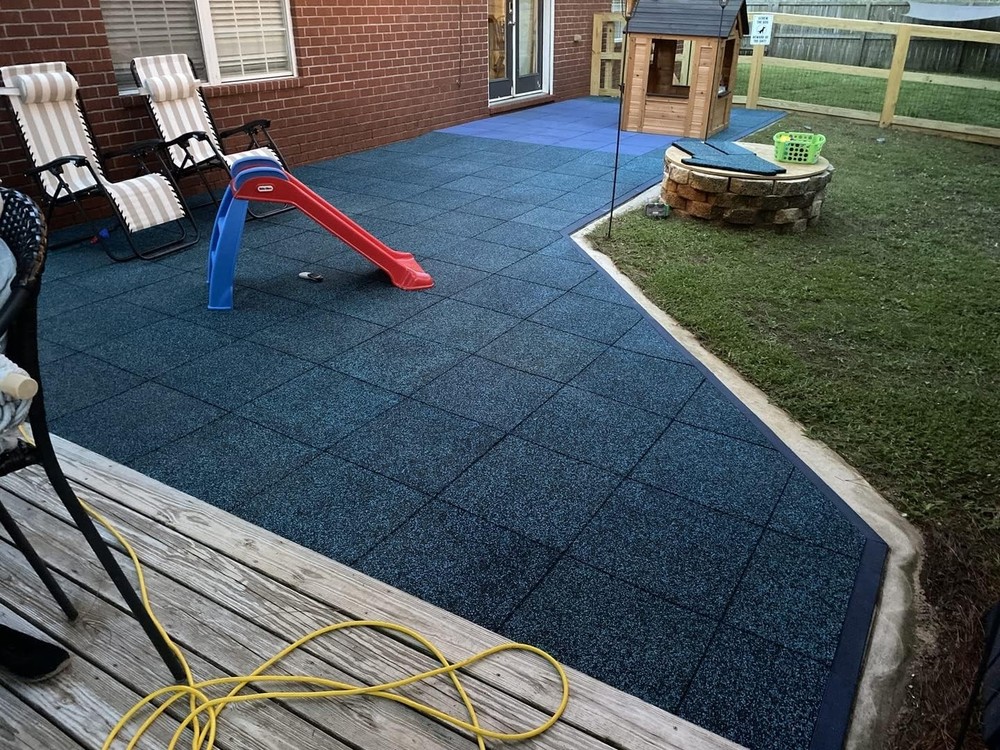 Playsafer Elevate Rubber Playground Tiles - 1" Thick High Density Interlocking