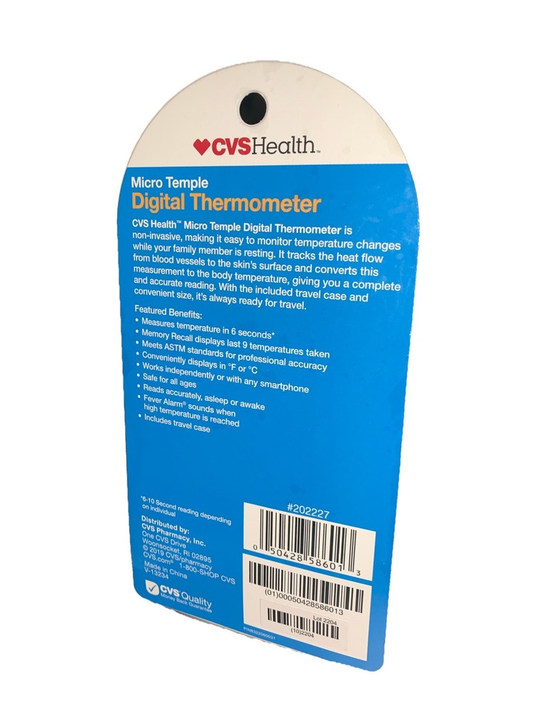 Micro Temple Digital Thermometer with 6 second reading