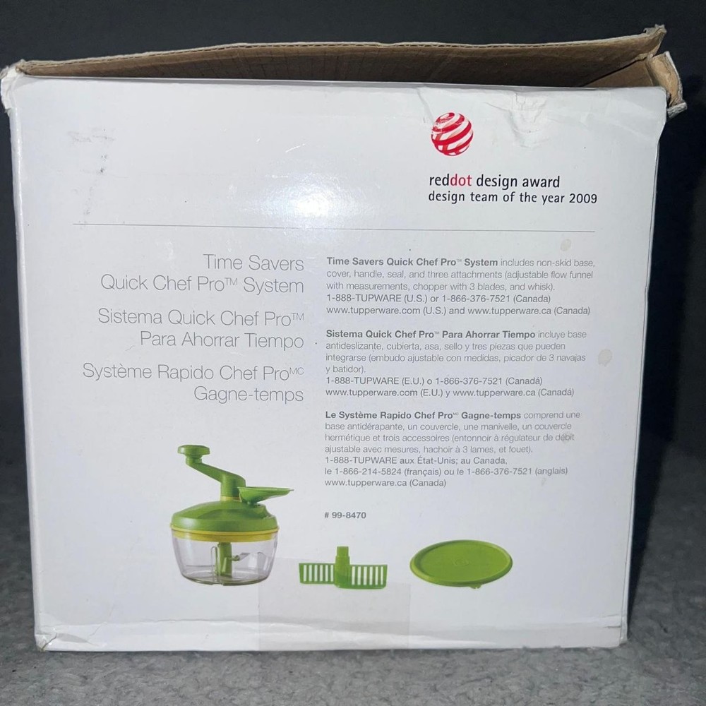 Tupperware Quick Chef Pro System Time Savers Manual Food Processor