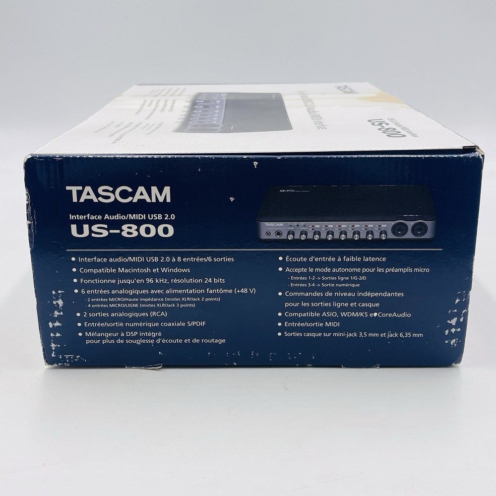 TASCAM US-800 USB 2.0 Audio Midi Interface With Box