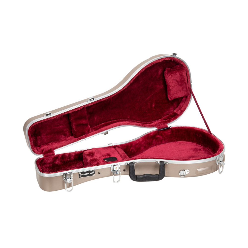 Crossrock A-style Mandolin Case，ABS Molded Hardshell with Detachable Straps