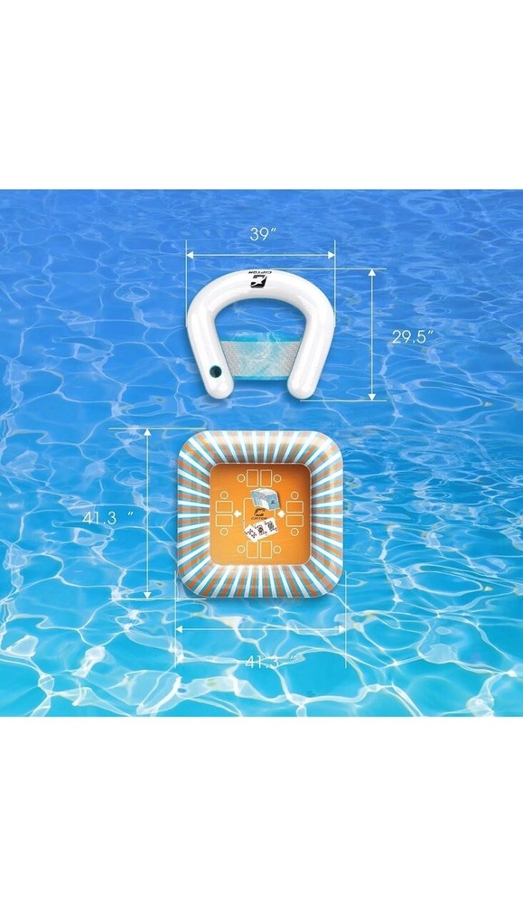Cipton Inflatable Card Game Table Set - Pool Toys