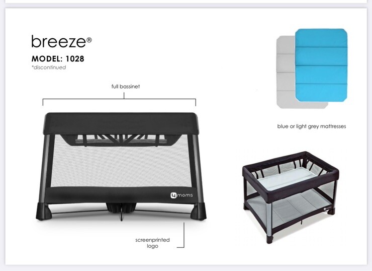 4moms breeze play yard bundle with bassinet and sheet
