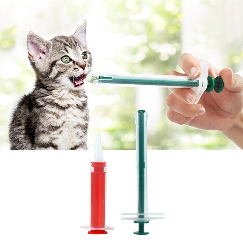 2 Pcs Pet Feeder Pusher Liquid Feeding Tool Set For Cat