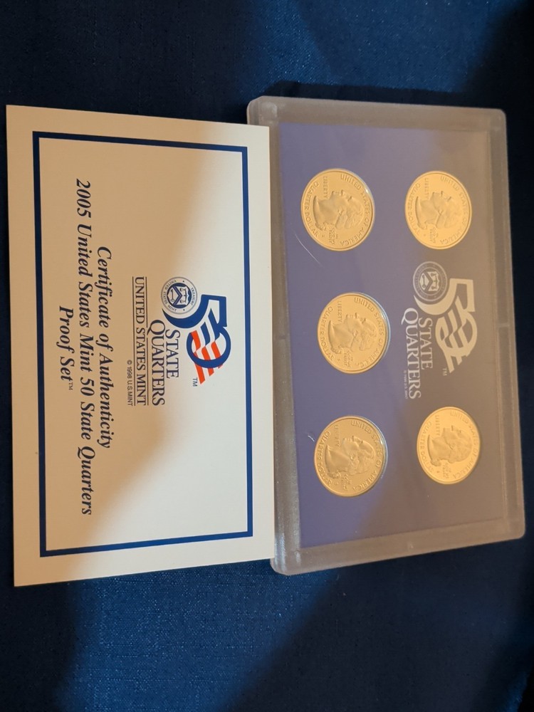 2005 S STATE QUARTERS PROOF SET WITH BOX & C.O.A .
