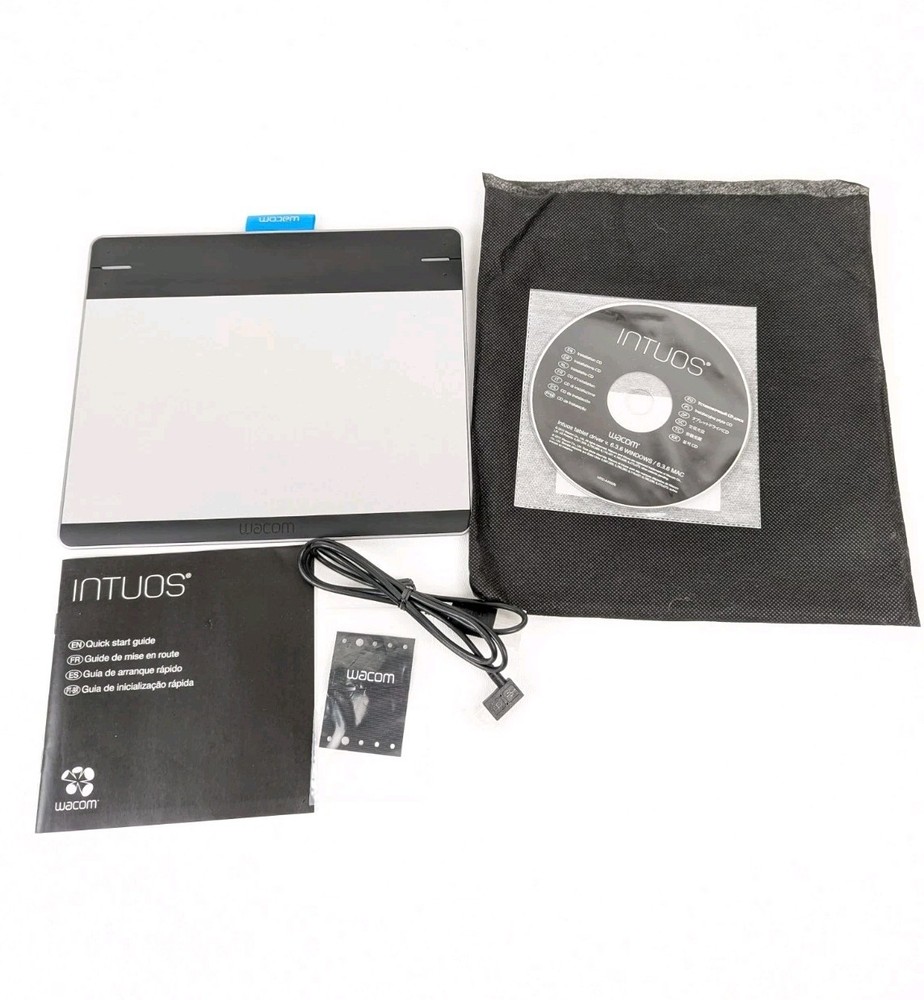 Wacom CTL-480 Intuos Small Creative Pen Tablet Wired - NO PEN - Bag CD Guide
