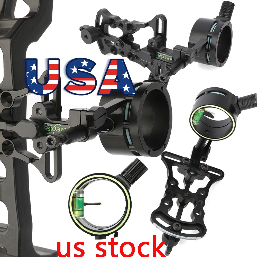 Archery Compound Bow Sight 1 Pin 0.019" Adjustable Hunting Shooting Target