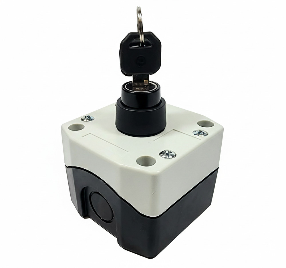 Key Switch Control Station - Momentary or Latching Key Selector Switch, 2P or 3P