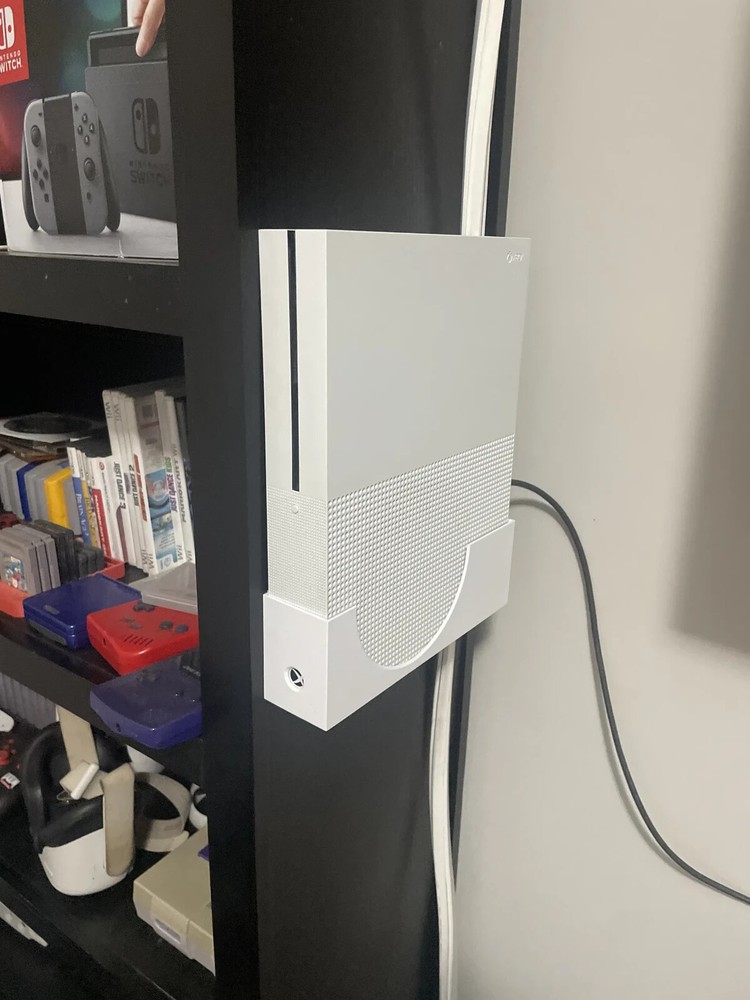 Microsoft Xbox One S Wall Mount Console Hanger System Stand Storage one piece