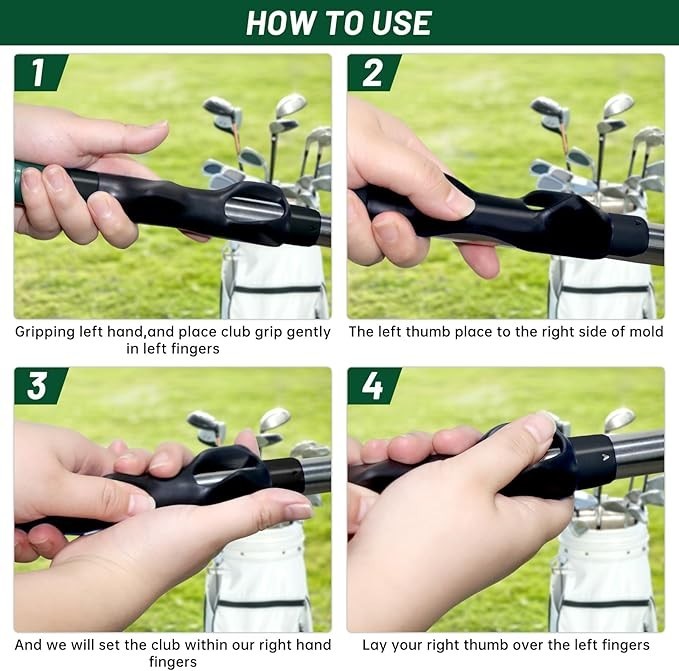 Golf Swing Training Grip Right Hand Trainer Aid Practice Warm Up Tool 2pcs