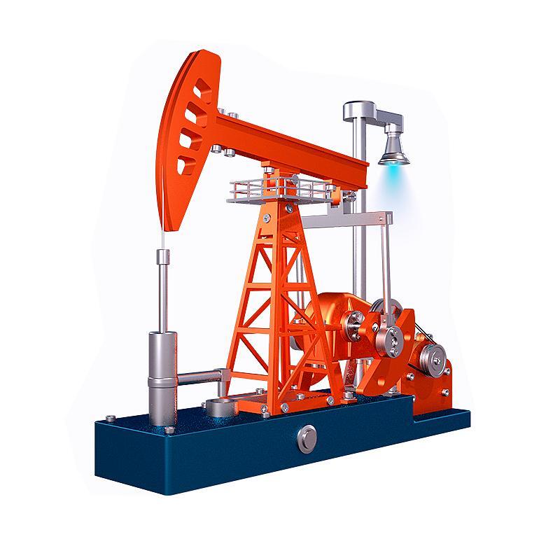 Metal TECHING Electric Oil Pumping Unit High Simulation DIY Assembly Model Kit