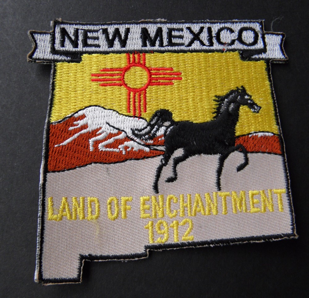 NEW MEXICO EMBROIDERED MAP PATCH US STATE 3 INCHES
